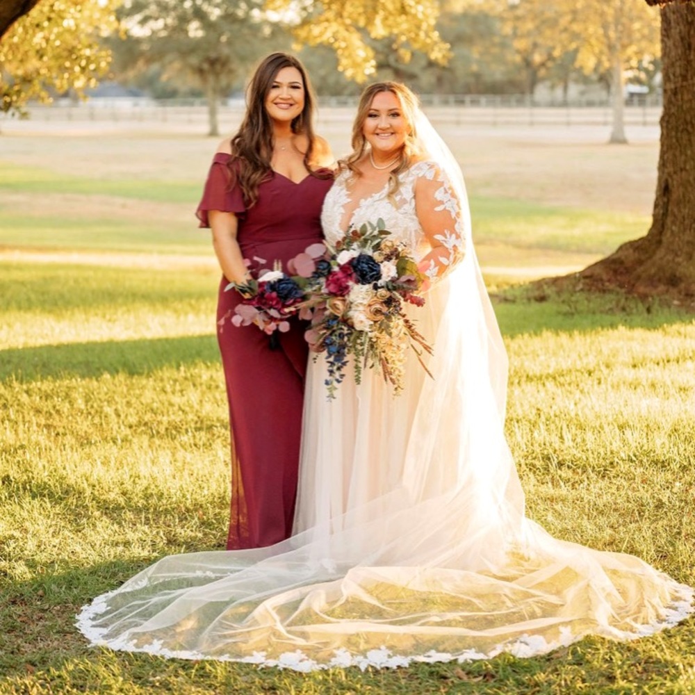David’s bridal, bridesmaid dress.